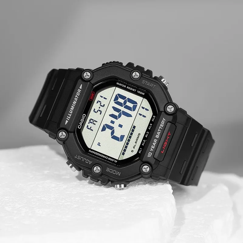 Smartwatch Casio Watches For Men - Relógio Digital Casio AE-1600H, Caixa Octogonal