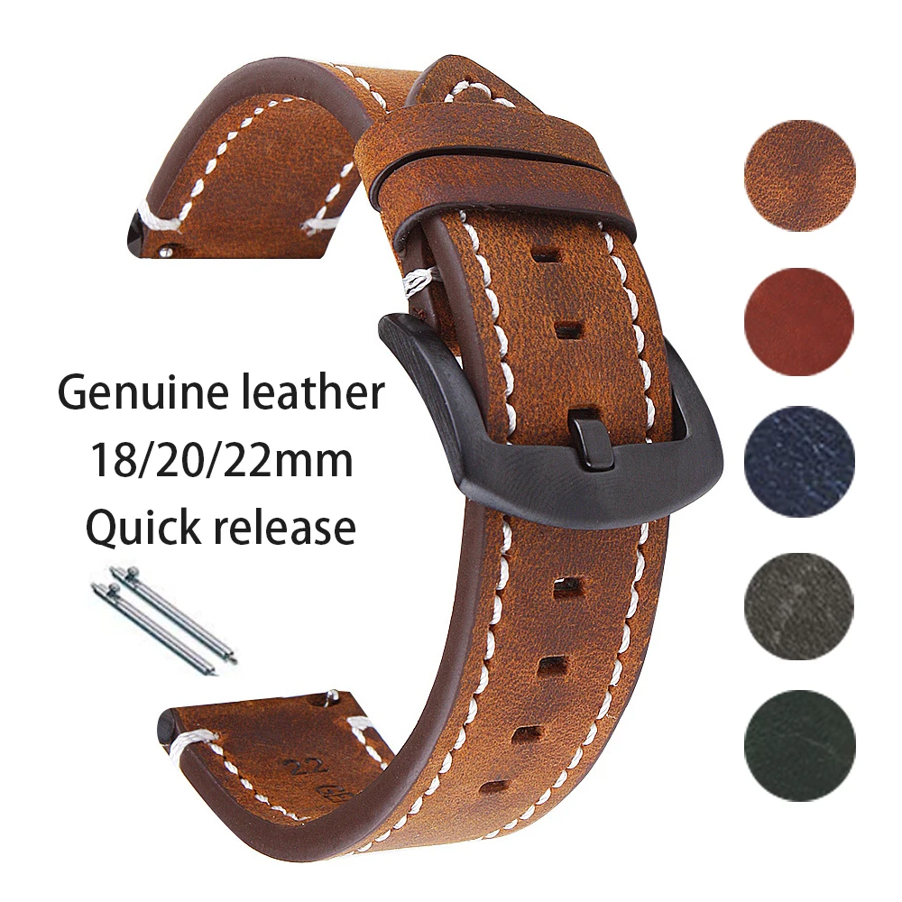 Watches Rolex Smartwatch - Correia de relógio de couro genuíno