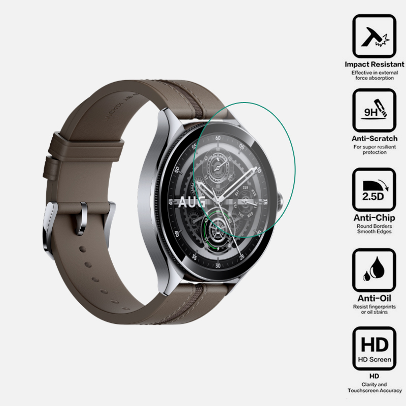 Smartwatch English - Smartwatch vidro temperado duro película protetora