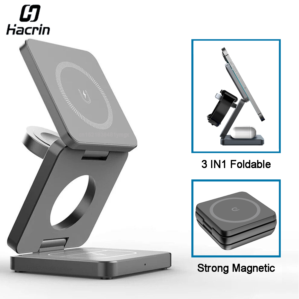 Smartwatch Watches Compatible With Iphone - Carregador sem fio 3 em 1