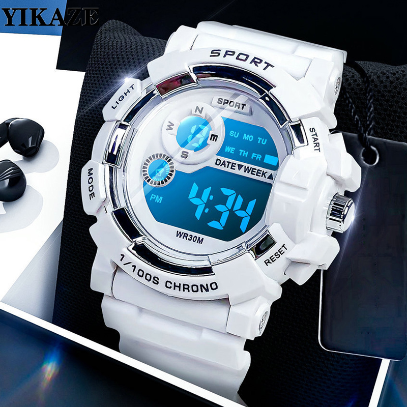 Smartwatch Digital Watches For Kid Boy - YIKAZE Crianças Relógios Moda Luminosa À
