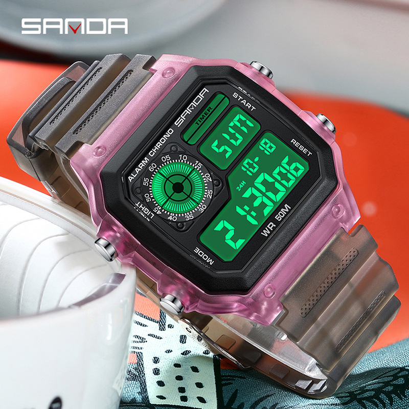 Ladies Fashion Watch - Relógio Feminino Eletrônico Fashyion Sanda Top