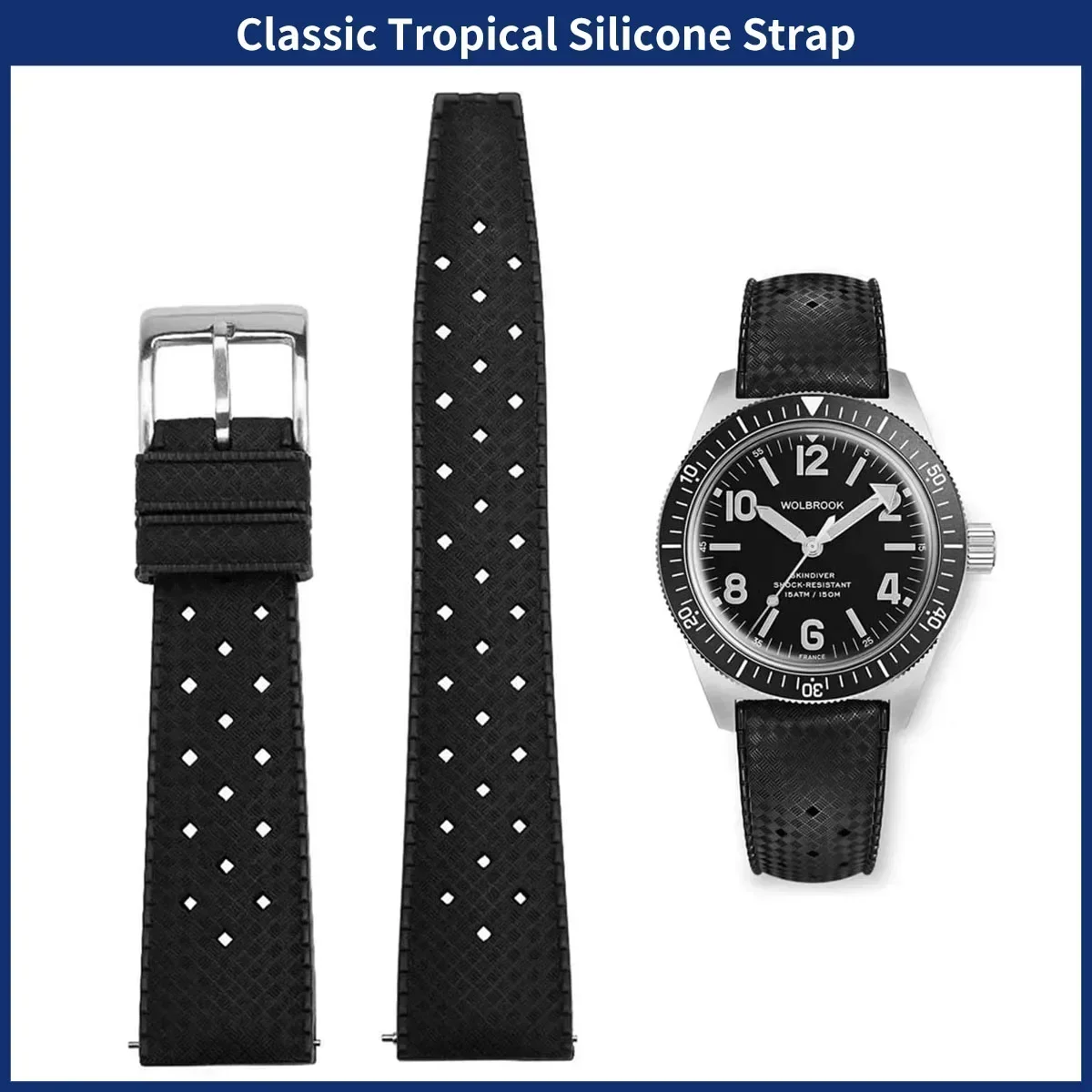 Watches Rolex Smartwatch - Fkm pulseira de relógio 20mm 22mm