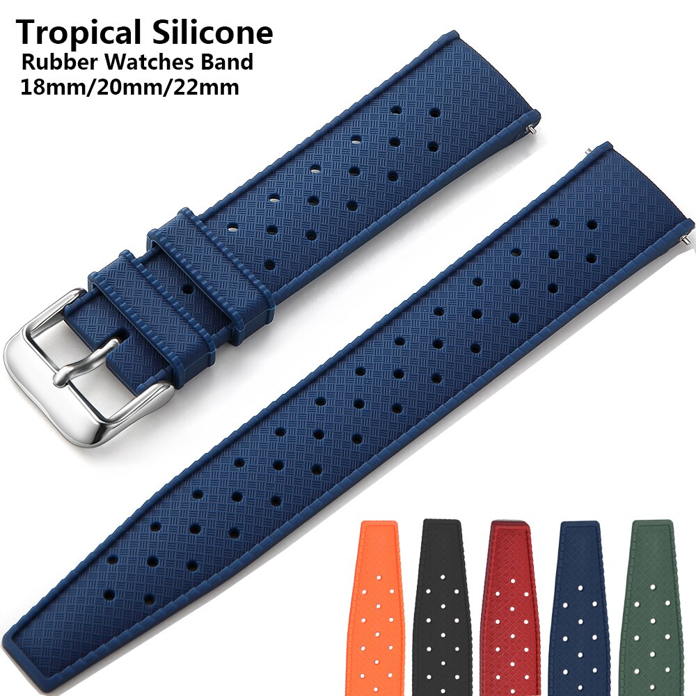 Citizen Watches Smartwatch - Pulseira de borracha tropical Oris Seiko,