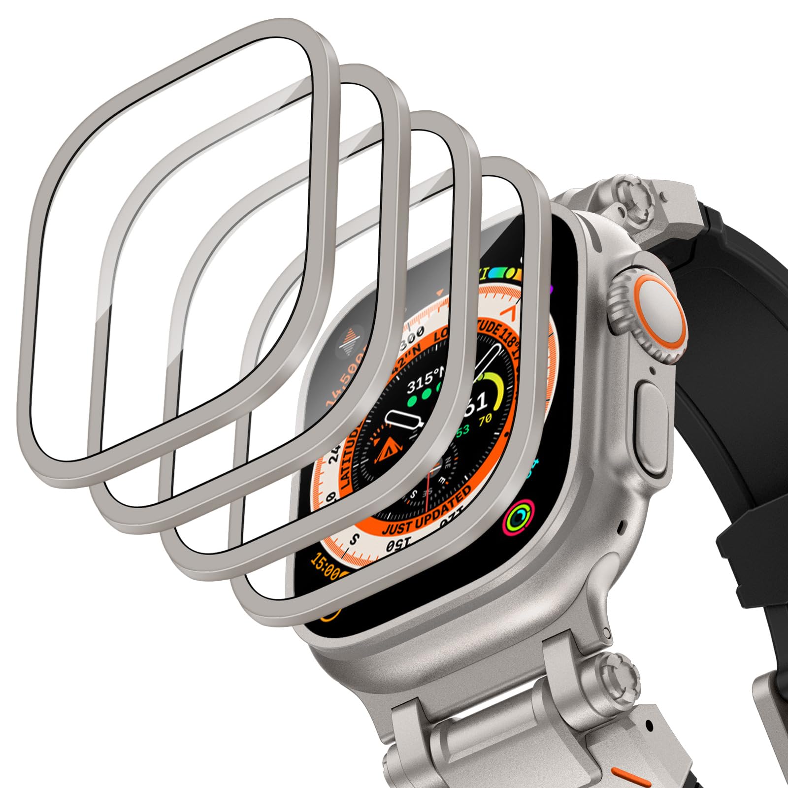 Smartwatch Watches For Men - Capa de liga de alumínio +