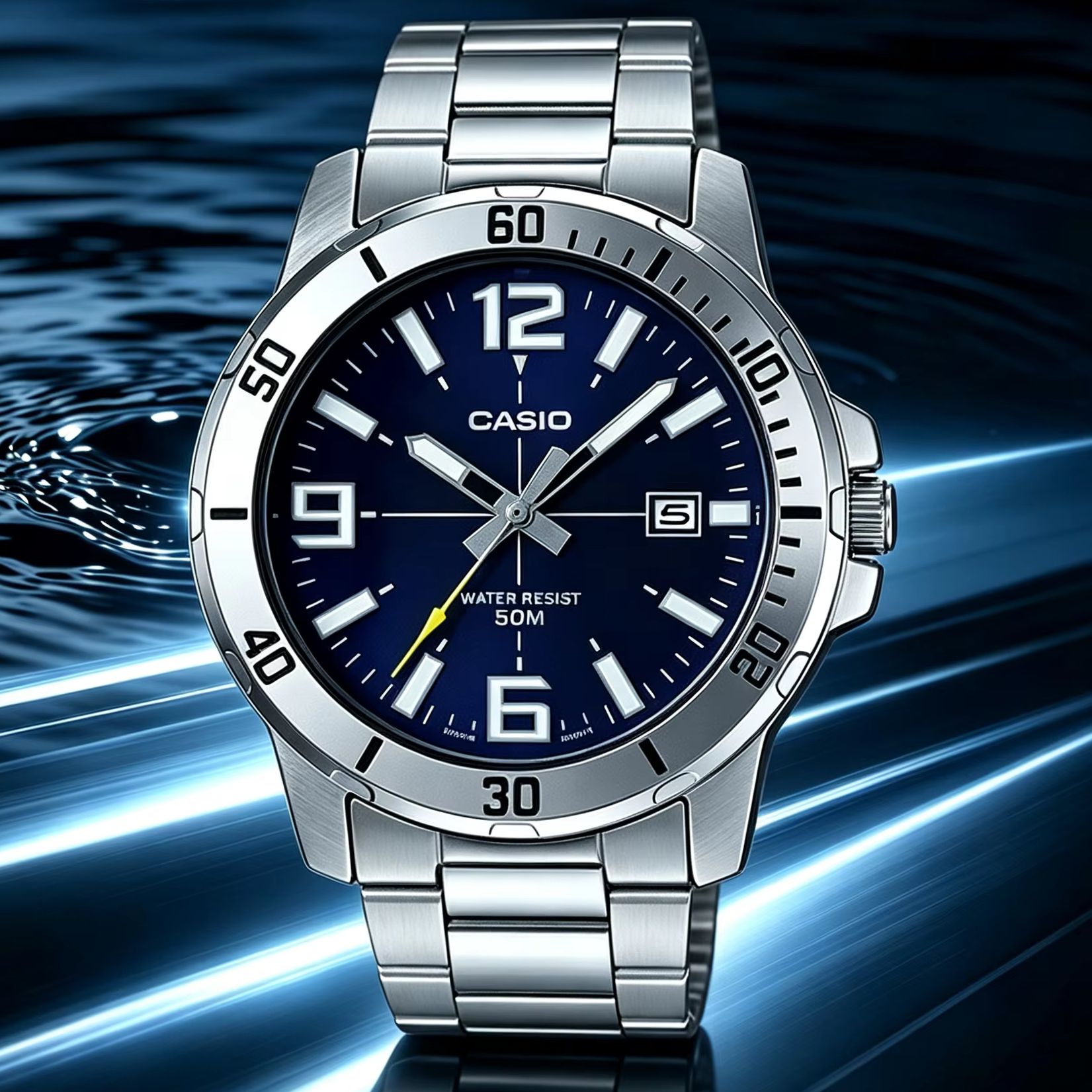 Smartwatch Casio Watches For Men - Relógio Analógico Masculino Casio MTP‑VD01D |
