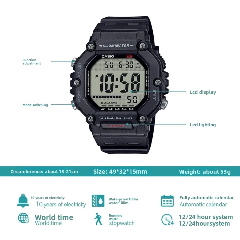 Relógio Digital Casio AE-1600H - Smartwatch Casio Watches For Men avaliação e preço