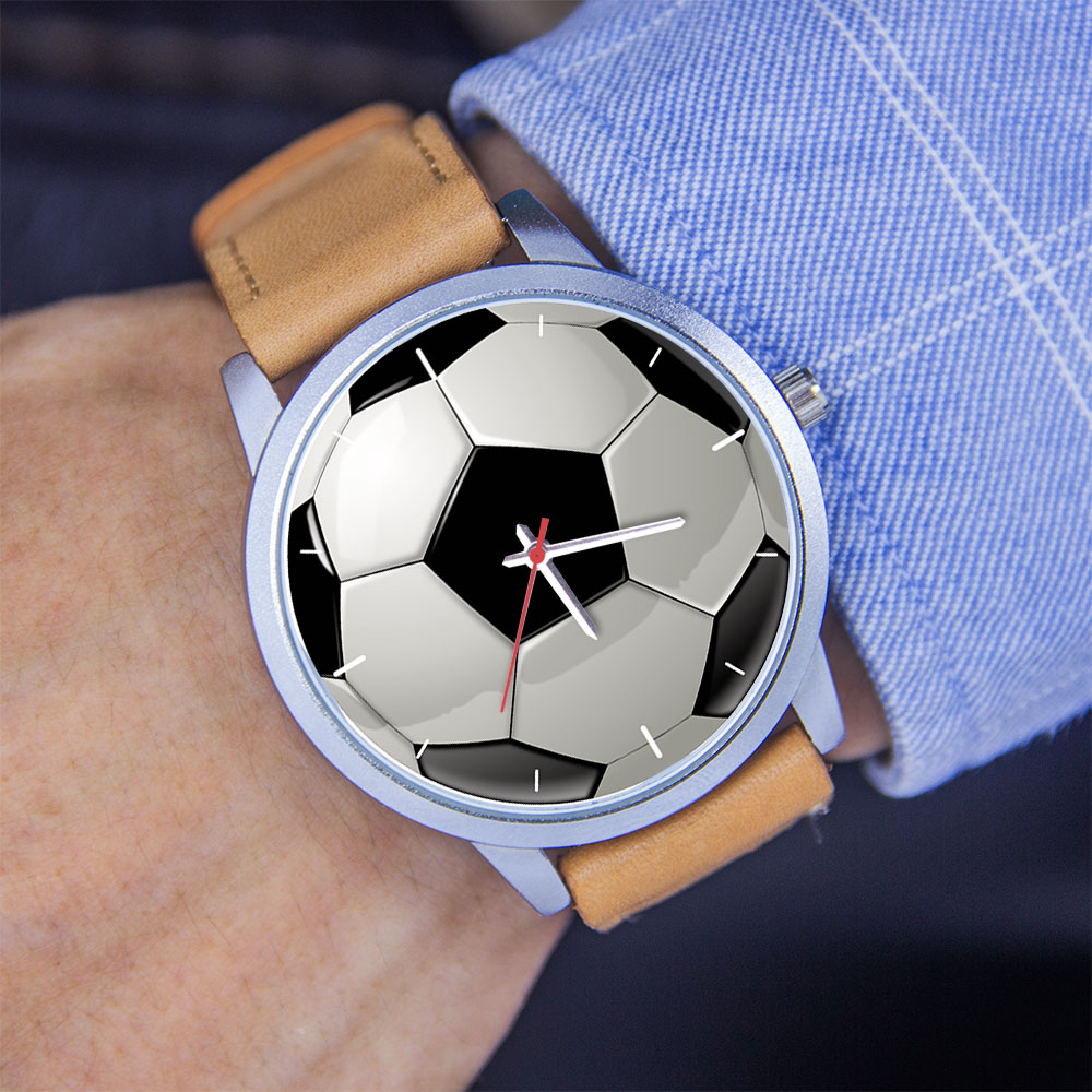 Futebol design fãs prata homem - Ladies Fashion Watch avaliação e preço