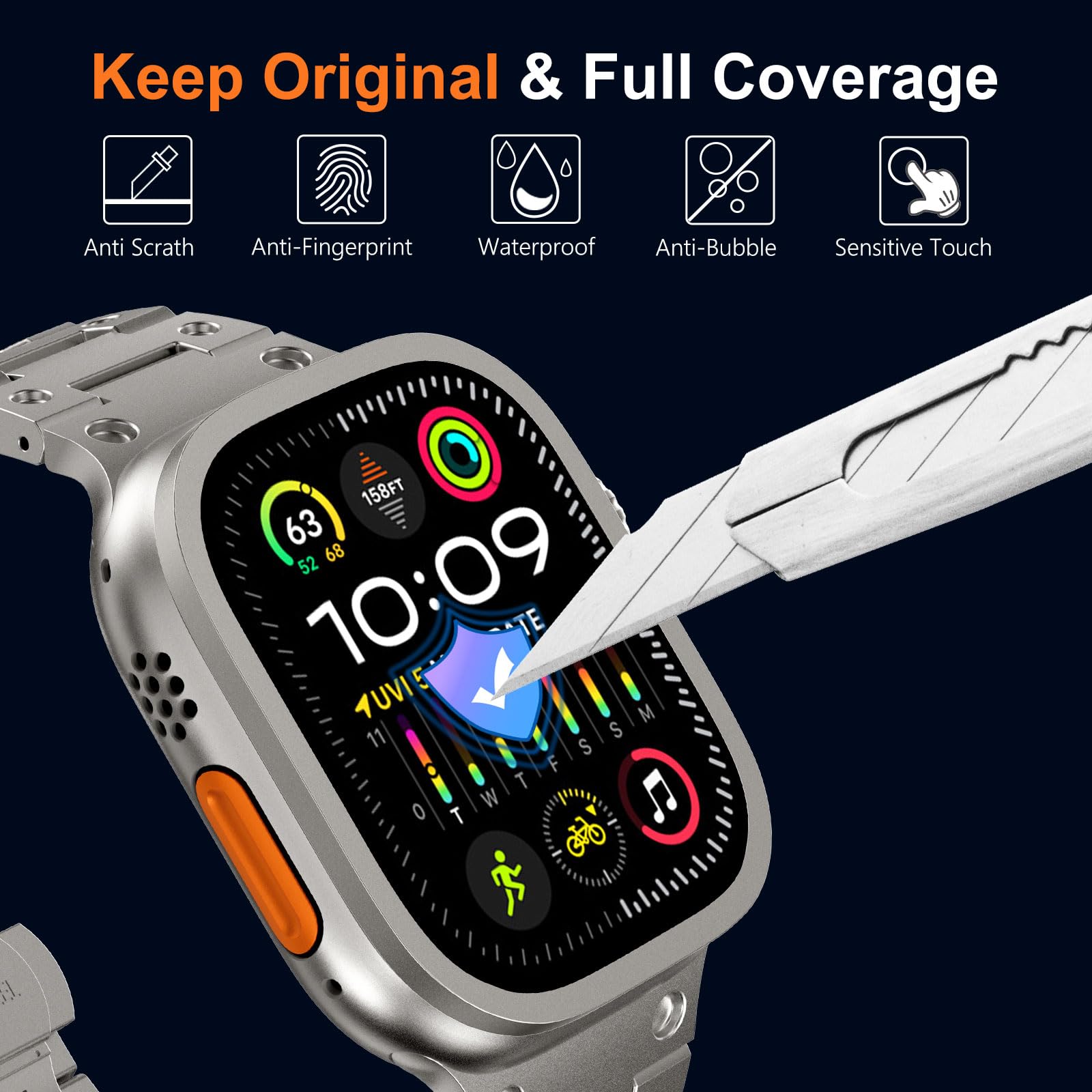 Vidro temperado para apple wat - Smartwatch Watches For Men avaliação e preço