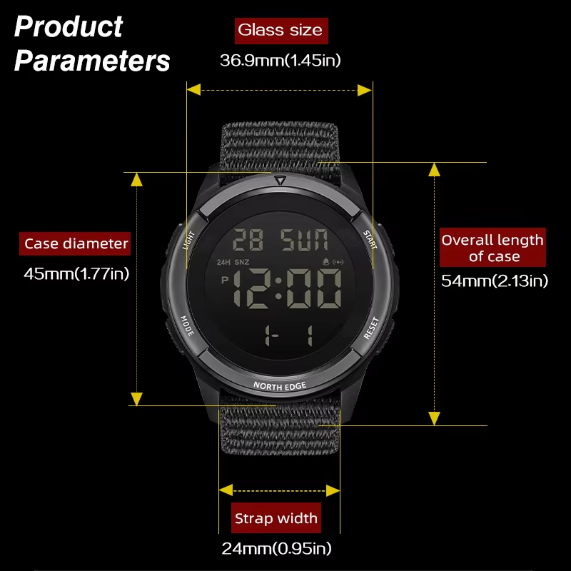 North edge 2025 terax relógios - Altimeter Compass Watch avaliação e preço
