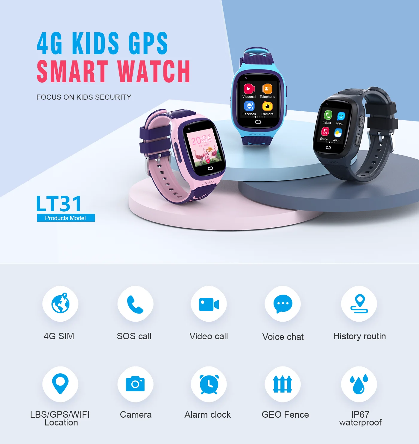 4g crianças smartwatch sos à p - Smartwatch Watches For Kids With Gps avaliação e preço