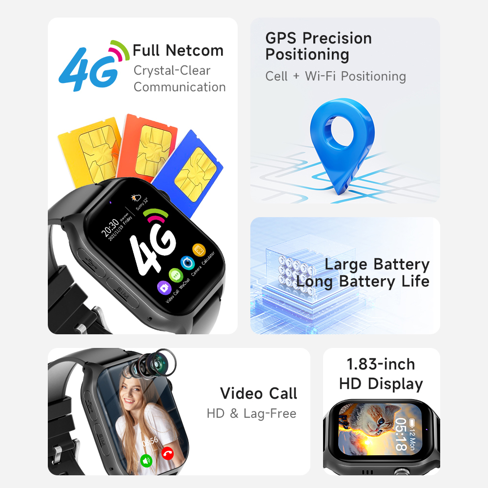 Relógios Inteligentes 4G para  - Smartwatch Watches For 12 Year Old Boy avaliação e preço