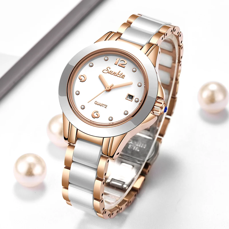 Sunkta moda casual quartzo mul - Ladies Fashion Watch avaliação e preço