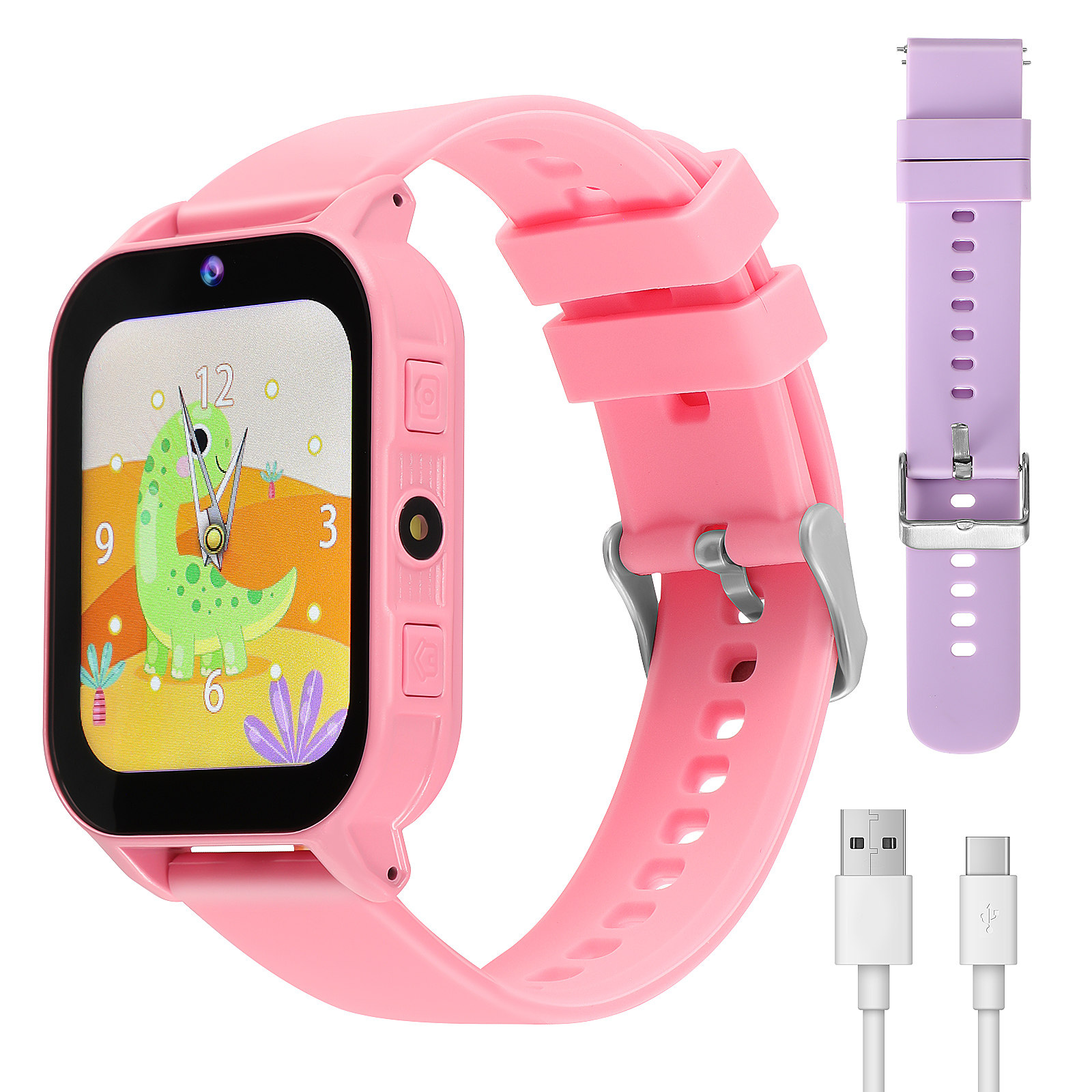 Relógio Inteligente Infantil c - Smartwatch Pink Watches For Kids avaliação e preço