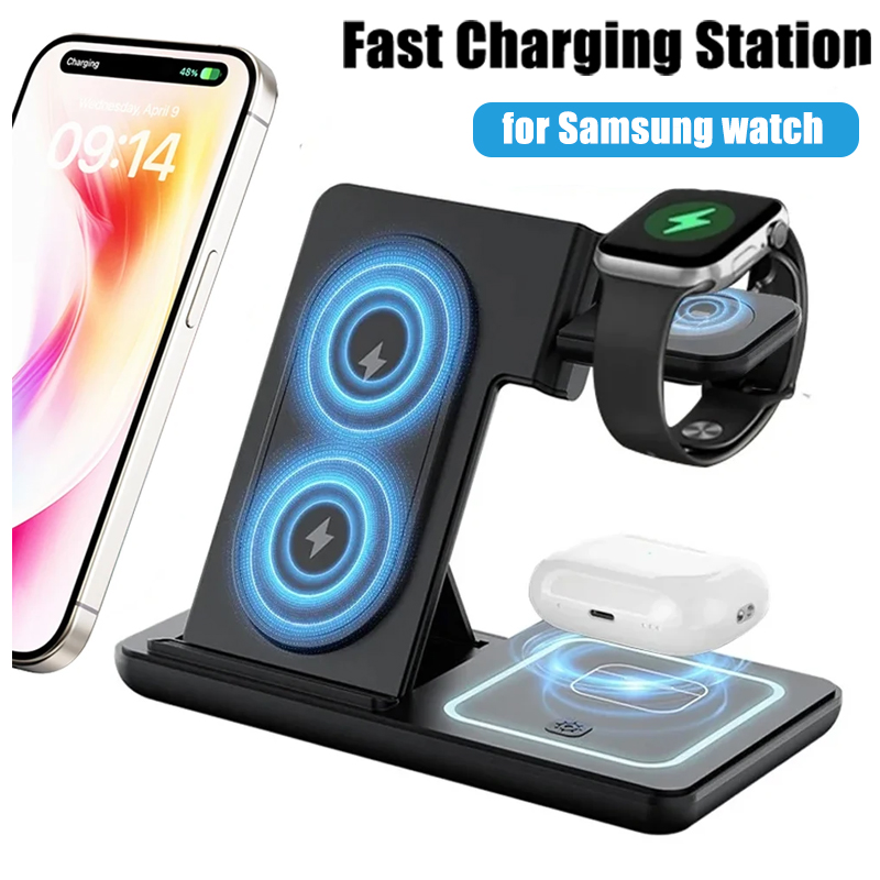 3 em 1 dobrável carregador sem - Smartwatch Watches Compatible With Iphone avaliação e preço