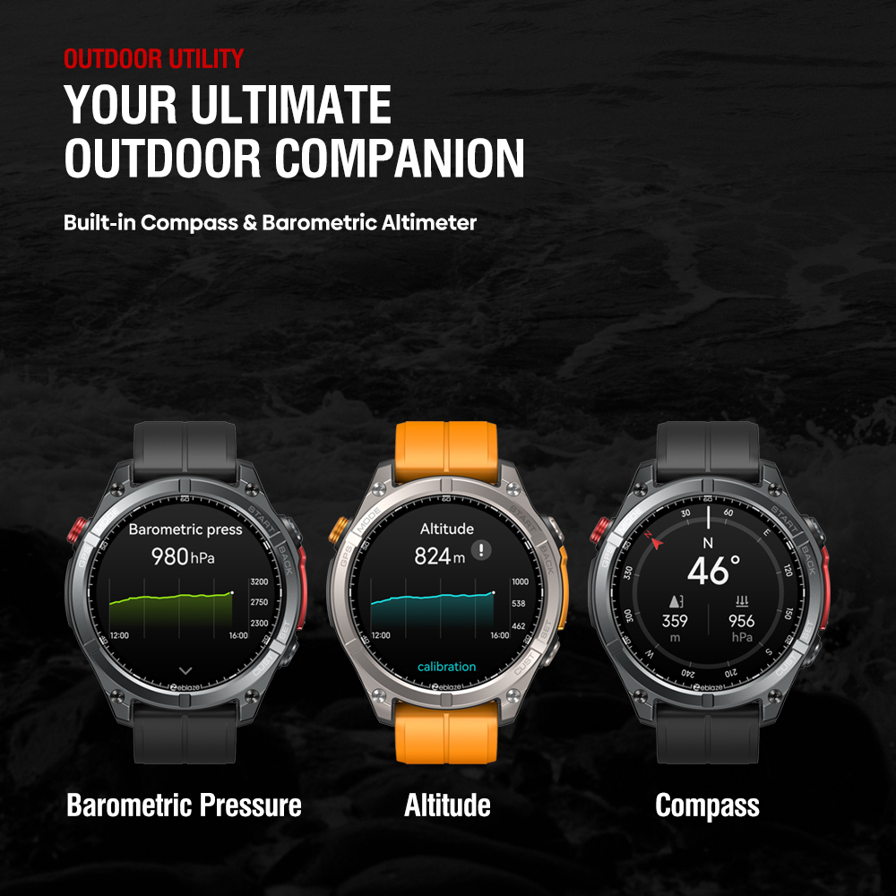 Novo zeblaze stratos 4 gps rel - Altimeter Compass Watch avaliação e preço