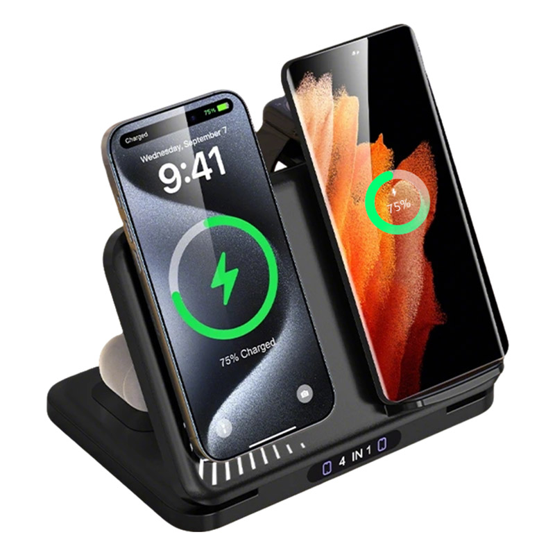 4 em 1 telefone duplo carregad - Smartwatch Watches Compatible With Iphone avaliação e preço