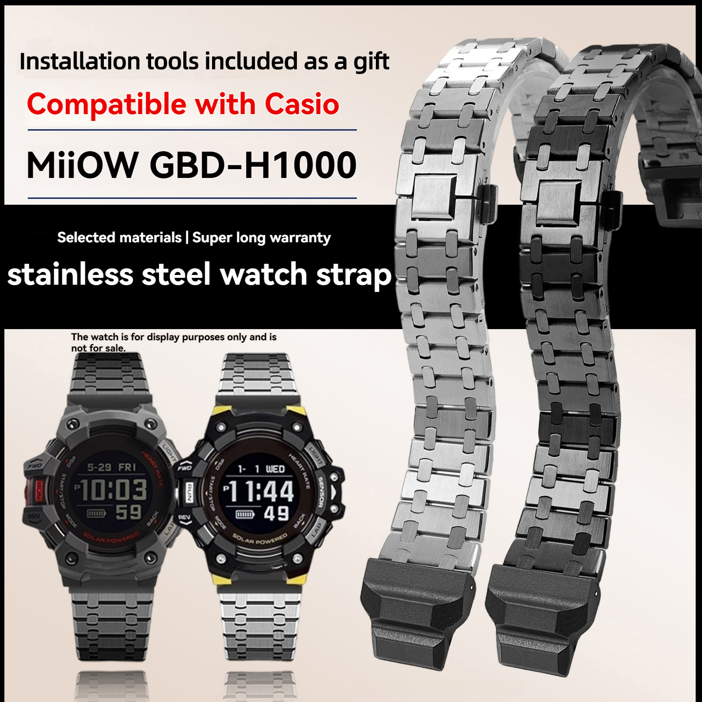 Pulseira de relógio de aço ino - Smartwatch Casio Watches For Men avaliação e preço